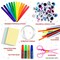 1000+ Piece Set Mega Kids Crafts and Art Supplies Jar Kit - Instructional Booklet Included - Glitter Glue, Construction Paper, Colored Popsicle Sticks, Googly Eyes, Pipe Cleaners
